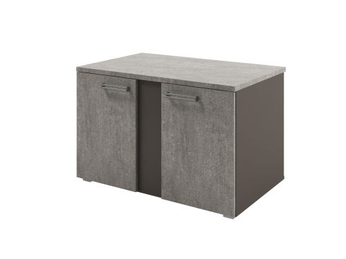 Тумба для оргтехники широкая Solution D-280 960x590x610 (Бетон/ТрюфельБежевый)