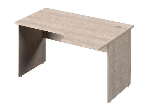 Стол эргономичный с заглушкой кабель-канала (правый) Public comfort С-34пр 1350x890x740 (Дуб сантана светлый)