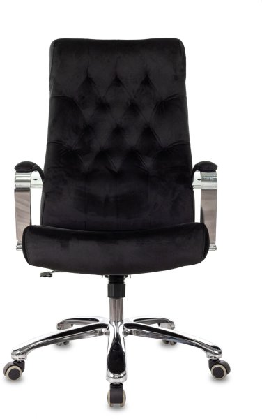 Кресло руководителя T-9928SL Fabric черный Italia Black крестов. металл хром