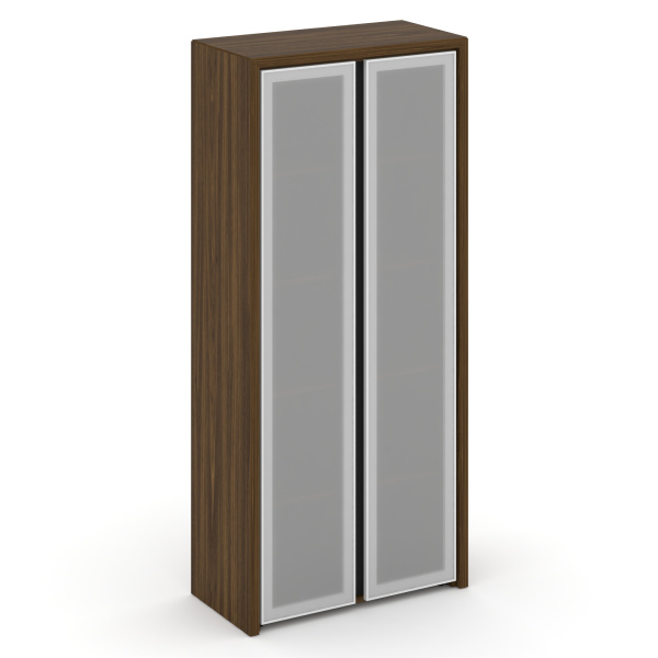 Шкаф высокий широкий Corner COR.ST-1.10R (900x450x2000) (Орех Лоренцо-Графит | Сатин)