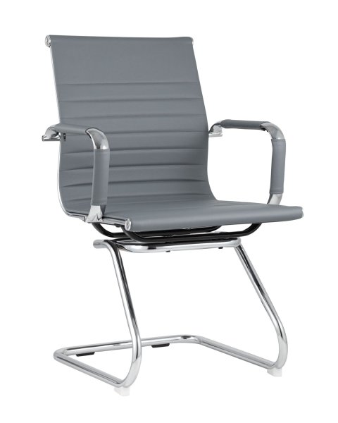 Кресло для посетителей TopChairs Visit серое (Кресло для посетителей Visit серый)