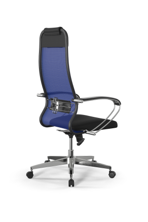 Кресло для руководителя Метта Sit 10 B1-111K - X2+UMF(X1) /Ub00/Wh00/K1cL(M09.B22.G18.W02) (Синий | Черный)