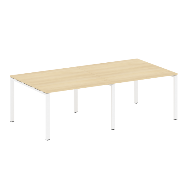 Переговорный стол 2 столешницы Metal System Style БП.ПРГ-2.2 2400x1235x750