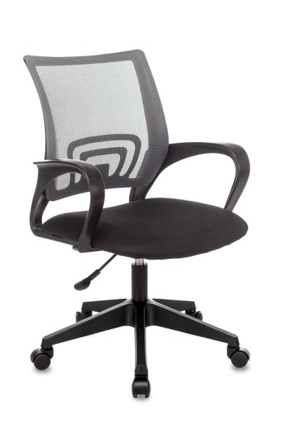 Кресло офисное TopChairs ST-Basic сетка/ткань темно-серый (Компьютерное кресло ST-Basic темно-серый)