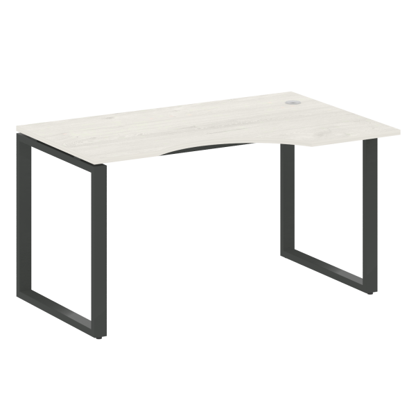 Стол криволинейный правый Metal System Style БО.СА-2 Пр 1400x900x750 (Дуб Наварра/Антрацит металл)