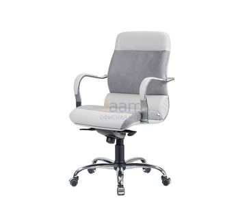 Кресло для руководителя Комфорт/Д комб. Кожа стандартная/база хром