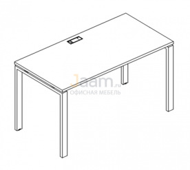Мебель для персонала Стол письменный на металлокаркасе UNO Б1 014 БП