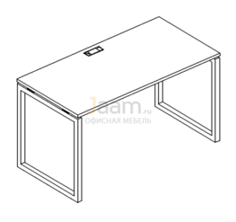 Мебель для персонала Стол письменный на металлокаркасе QUATTRO Б4 024 БП