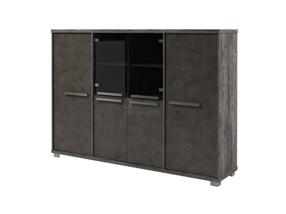 Кабинет руководителя Офисный шкаф четырёхсекционный с 4 полками Z-34-11