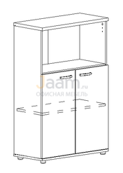 Мебель для персонала Офисный шкаф средний полузакрытый А4 9363