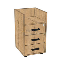 Мебель для персонала Офисная тумба приставная ТП50 PRO BLACK