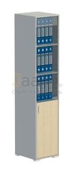 Мебель для персонала Офисный шкаф высокий узкий (ДВП 3 мм) B381-1