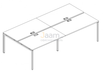 Мебель для персонала Рабочая станция на металлокаркасе DUE Б2 172-2 БП