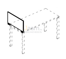 Мебель для персонала Экран настольный боковой/промежуточный ДСП с кронштейнами Б 852 БП