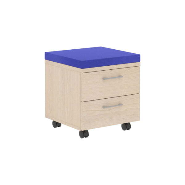 Тумба мобильная подушка синяя Xten XMC-2D + XMC-2D-3 465x450x504 (Бук тиара)