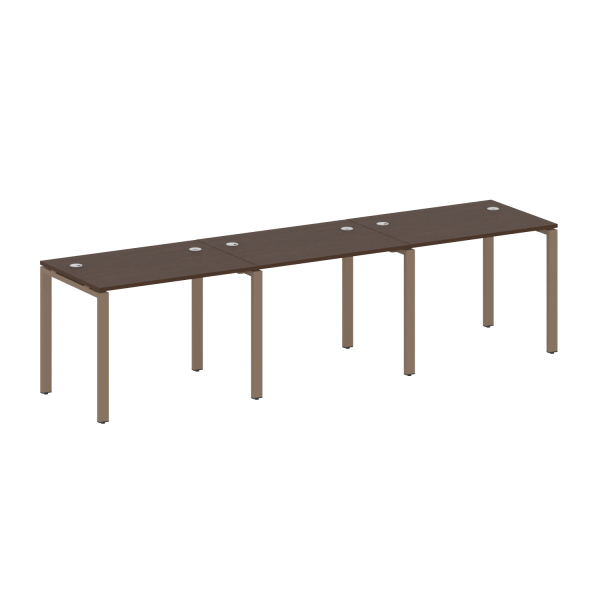 Рабочая станция на 3 раб. места Metal System Style БП.СМ-3.1 3000x720x750 (Венге Цаво/Мокко металл)