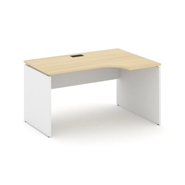 Стол рабочий эргономичный SN-D.SPA-001(R) (1380х600/980х750) (Акация Лорка/Белый)